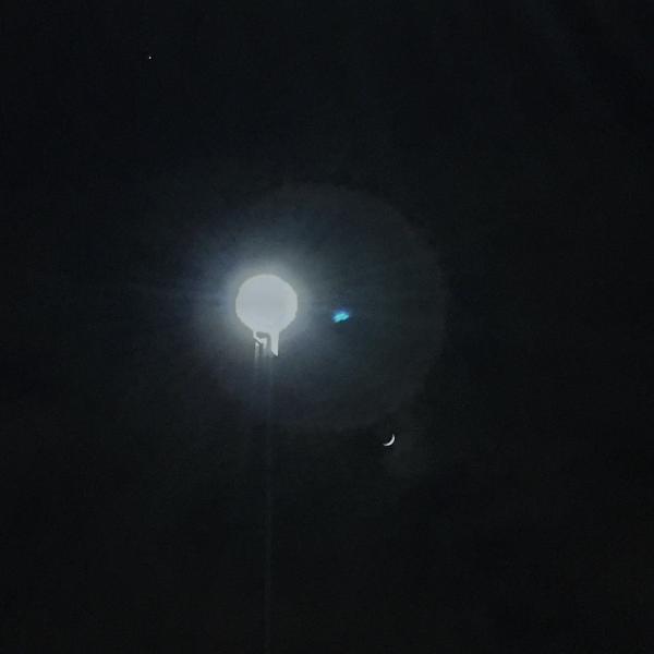 Jupiter, a Light, and the Moon
